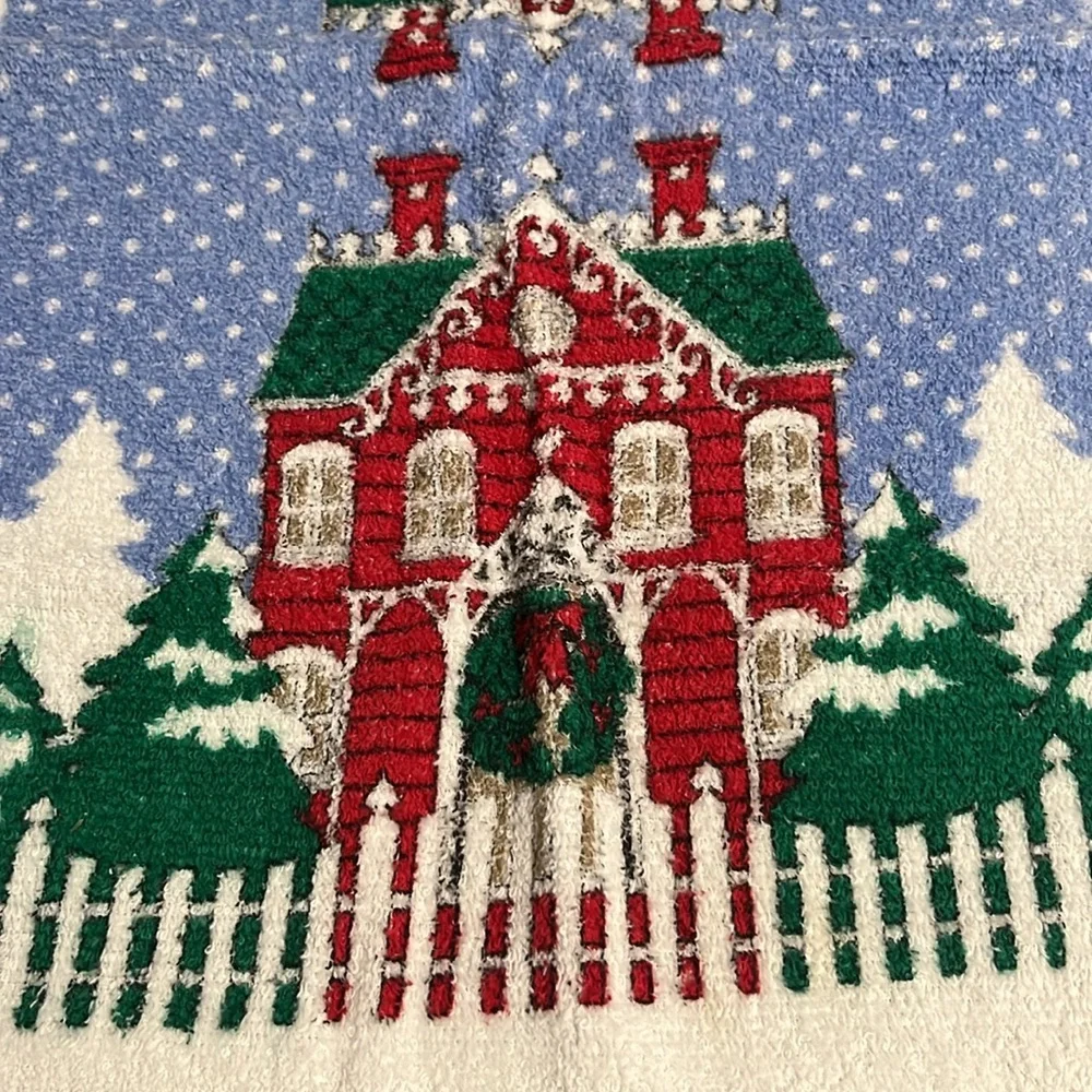 VINTAGE 7 pieces Festive Christmas Holiday Towels Set Christmas decor